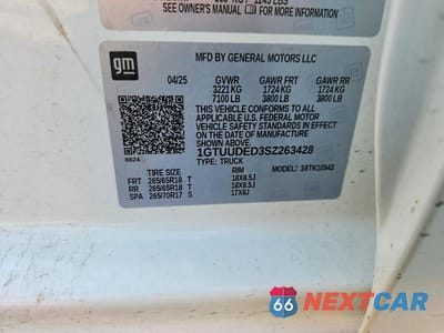 Zdjęcie 13 z 13 samochodu: 2025 GMC SIERRA K1500 SLT VIN:1GTUUDED3SZ263428 - miniatura