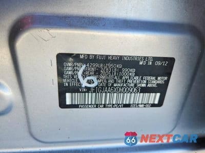 Zdjęcie 12 z 12 samochodu: 2013 SUBARU IMPREZA VIN:JF1GJAA6XDH009063 - miniatura
