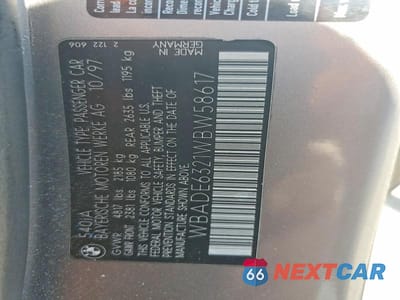 Zdjęcie 12 z 12 samochodu: 1998 BMW 540 I AUTOMATIC VIN:WBADE6321WBW58617 - miniatura
