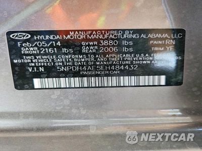 Zdjęcie 12 z 12 samochodu: 2014 HYUNDAI ELANTRA LIMITED VIN:5NPDH4AE5EH484432 - miniatura