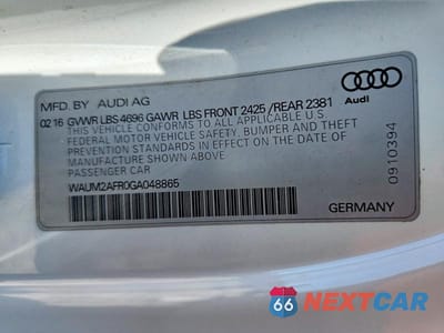 Zdjęcie 12 z 12 samochodu: 2016 AUDI A5 PREMIUM PLUS S-LINE VIN:WAUM2AFR0GA048865 - miniatura