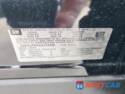 Zdjęcie 13 z 13 samochodu: 2018 GMC TERRAIN SLT VIN:3GKALPEX2JL216435 - miniatura