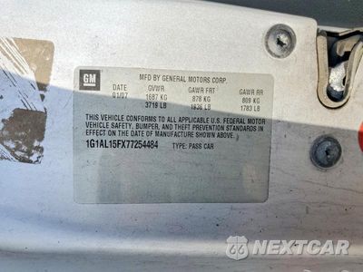 Zdjęcie 12 z 12 samochodu: 2007 CHEVROLET COBALT LT VIN:1G1AL15FX77254484 - miniatura