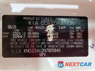 Zdjęcie 13 z 13 samochodu: 2022 KIA SOUL ! VIN:KNDJ23AU2N7805840 - miniatura