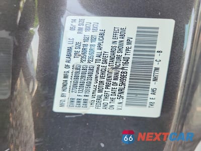 Zdjęcie 13 z 13 samochodu: 2014 HONDA ODYSSEY TOURING/TOURING ELITE VIN:5FNRL5H99EB111640 - miniatura