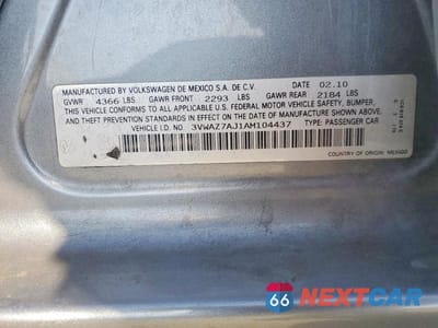 Zdjęcie 12 z 12 samochodu: 2010 VOLKSWAGEN JETTA LIMITED VIN:3VWAZ7AJ1AM104437 - miniatura