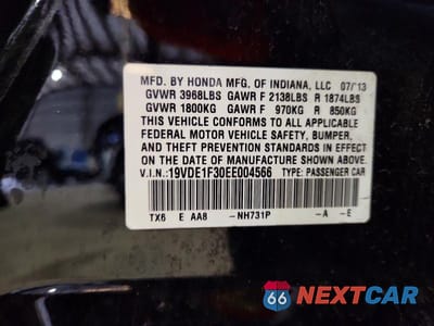 Zdjęcie 12 z 12 samochodu: 2014 ACURA ILX 20 VIN:19VDE1F30EE004566 - miniatura