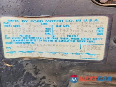 Zdjęcie 12 z 12 samochodu: 1989 FORD RANGER SUPER CAB VIN:1FTCR14A8KPA86972 - miniatura