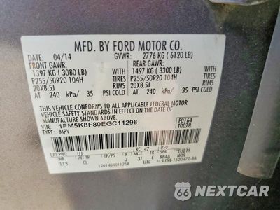 Zdjęcie 13 z 13 samochodu: 2014 FORD EXPLORER LIMITED VIN:1FM5K8F80EGC11298 - miniatura