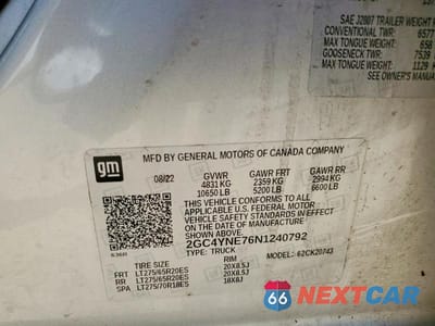Zdjęcie 12 z 12 samochodu: 2022 CHEVROLET SILVERADO K2500 HEAVY DUTY LT VIN:2GC4YNE76N1240792 - miniatura
