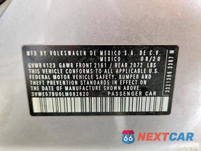 Zdjęcie 12 z 12 samochodu: 2020 VOLKSWAGEN JETTA SEL VIN:3VWE57BU0LM082620 - miniatura