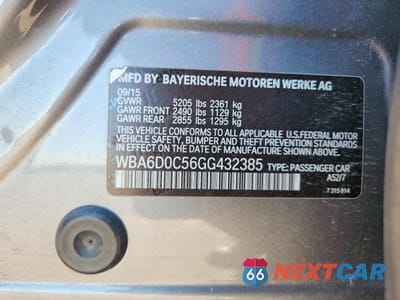 Zdjęcie 12 z 12 samochodu: 2016 BMW 640 I GRAN COUPE VIN:WBA6D0C56GG432385 - miniatura