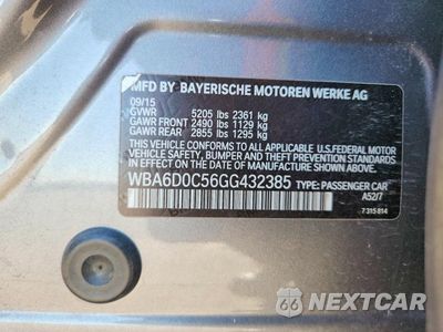 Zdjęcie 12 z 12 samochodu: 2016 BMW 640 I GRAN COUPE VIN:WBA6D0C56GG432385 - miniatura