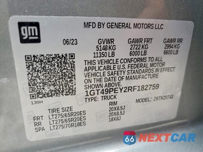 Zdjęcie 12 z 14 samochodu: 2024 GMC SIERRA K2500 AT4 VIN:1GT49PEY2RF182759 - miniatura