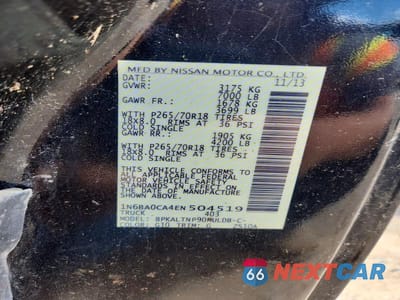 Zdjęcie 12 z 12 samochodu: 2014 NISSAN TITAN SV VIN:1N6BA0CA4EN504519 - miniatura