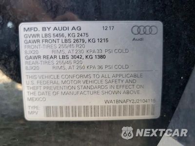 Zdjęcie 13 z 13 samochodu: 2018 AUDI Q5 PREMIUM PLUS VIN:WA1BNAFY2J2104115 - miniatura
