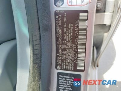 Zdjęcie 12 z 12 samochodu: 2005 BMW 325 I VIN:WBAEV33425KW16816 - miniatura