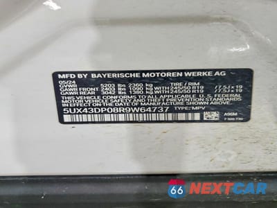 Zdjęcie 14 z 14 samochodu: 2024 BMW X3 SDRIVE30I VIN:5UX43DP08R9W64737 - miniatura