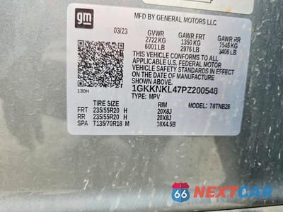 Zdjęcie 14 z 14 samochodu: 2023 GMC ACADIA SLE VIN:1GKKNKL47PZ200548 - miniatura