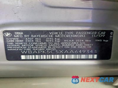 Zdjęcie 12 z 12 samochodu: 2010 BMW 328 XI SULEV VIN:WBAPK5C5XAA649343 - miniatura