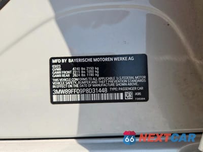 Zdjęcie 12 z 12 samochodu: 2023 BMW 330XI VIN:3MW89FF09P8D31448 - miniatura