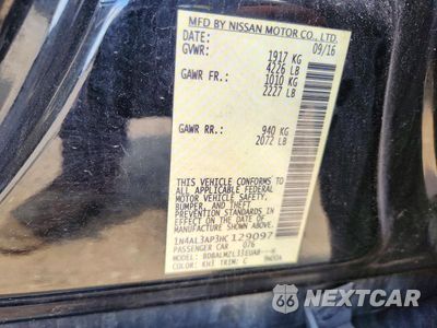 Zdjęcie 12 z 12 samochodu: 2017 NISSAN ALTIMA 2.5 SV VIN:1N4AL3AP3HC129097 - miniatura