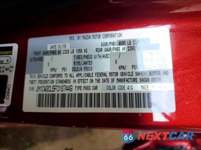 Zdjęcie 13 z 13 samochodu: 2015 MAZDA 5 TOURING VIN:JM1CW2CL5F0187449 - miniatura