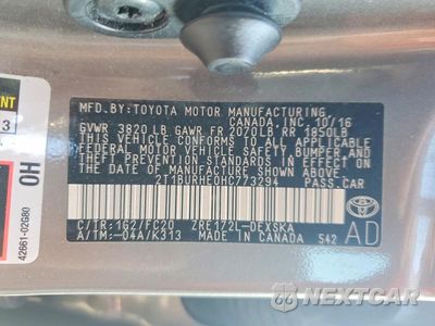 Zdjęcie 12 z 12 samochodu: 2017 TOYOTA COROLLA SE VIN:2T1BURHE0HC773294 - miniatura