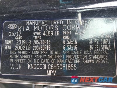 Zdjęcie 13 z 13 samochodu: 2017 KIA NIRO EX VIN:KNDCC3LC6H5081855 - miniatura