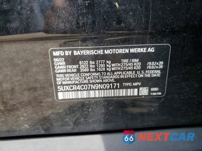 Zdjęcie 13 z 13 samochodu: 2022 BMW X5 SDRIVE 40I VIN:5UXCR4C07N9N09171 - miniatura