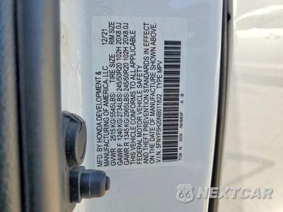 Zdjęcie 13 z 13 samochodu: 2022 HONDA PILOT SE VIN:5FNYF5H20NB011822 - miniatura