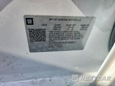 Zdjęcie 12 z 12 samochodu: 2018 CHEVROLET MALIBU LT VIN:1G1ZD5ST5JF226817 - miniatura