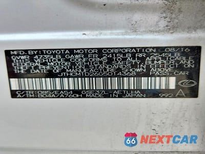 Zdjęcie 13 z 13 samochodu: 2016 LEXUS IS 300 VIN:JTHCM1D26G5014368 - miniatura
