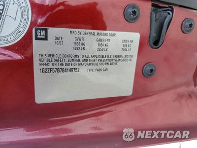 Zdjęcie 12 z 12 samochodu: 2008 PONTIAC G6 VALUE LEADER VIN:1G2ZF57B784149752 - miniatura