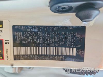 Zdjęcie 12 z 12 samochodu: 2024 TOYOTA CAMRY LE VIN:4T1C11AK7RU847650 - miniatura
