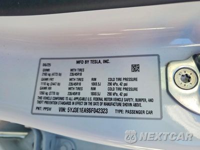Zdjęcie 12 z 12 samochodu: 2025 TESLA MODEL 3 VIN:5YJ3E1EA9SF042323 - miniatura