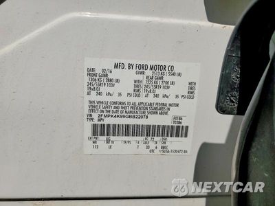 Zdjęcie 13 z 13 samochodu: 2016 FORD EDGE TITANIUM VIN:2FMPK4K99GBB22078 - miniatura