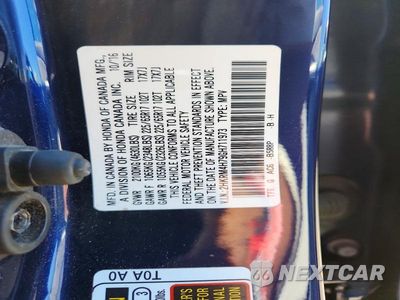 Zdjęcie 12 z 12 samochodu: 2016 HONDA CR-V EXL VIN:2HKRM4H79GH711973 - miniatura
