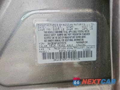 Zdjęcie 13 z 13 samochodu: 2017 NISSAN SENTRA NISMO VIN:3N1CB7AP1HY370776 - miniatura