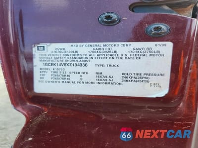 Zdjęcie 12 z 12 samochodu: 1999 CHEVROLET SILVERADO K1500 VIN:1GCEK14V8XZ134336 - miniatura