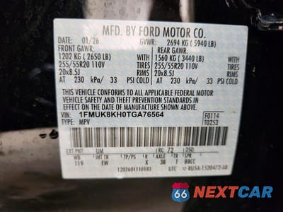 Zdjęcie 13 z 13 samochodu: 2026 FORD EXPLORER ST-LINE VIN:1FMUK8KH0TGA76564 - miniatura