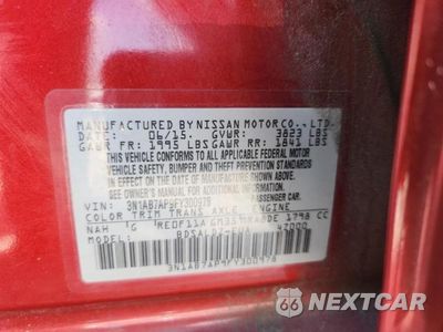 Zdjęcie 13 z 13 samochodu: 2015 NISSAN SENTRA SV VIN:3N1AB7AP9FY300978 - miniatura