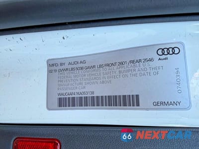 Zdjęcie 10 z 14 samochodu: 2019 AUDI S4 PRESTIGE VIN:WAUC4AF41KA053138 - miniatura