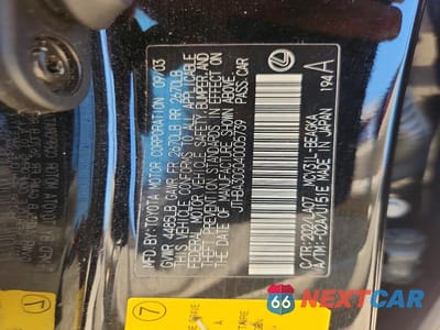 Zdjęcie 13 z 13 samochodu: 2004 LEXUS ES 330 VIN:JTHBA30G040005739 - miniatura