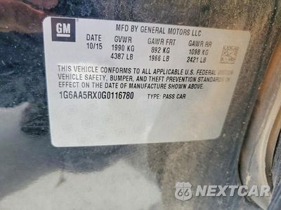 Zdjęcie 12 z 12 samochodu: 2016 CADILLAC ATS VIN:1G6AA5RX0G0116780 - miniatura