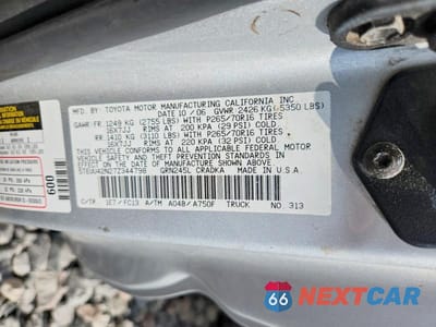 Zdjęcie 12 z 12 samochodu: 2007 TOYOTA TACOMA V6 VIN:5TEUU42N27Z344798 - miniatura