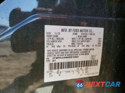 Zdjęcie 13 z 13 samochodu: 2022 FORD EDGE SEL VIN:2FMPK4J94NBB16980 - miniatura