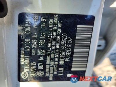 Zdjęcie 12 z 12 samochodu: 2016 HYUNDAI ACCENT SE VIN:KMHCT5AE0GU256200 - miniatura