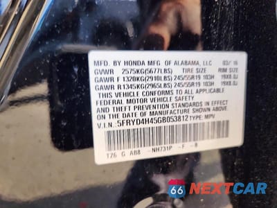 Zdjęcie 13 z 13 samochodu: 2016 ACURA MDX TECHNOLOGY VIN:5FRYD4H45GB053812 - miniatura