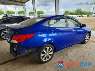 Trzecie zdjęcie samochodu z tyłu: 2012 HYUNDAI ACCENT GLS VIN:KMHCU4AE0CU064924 - miniatura